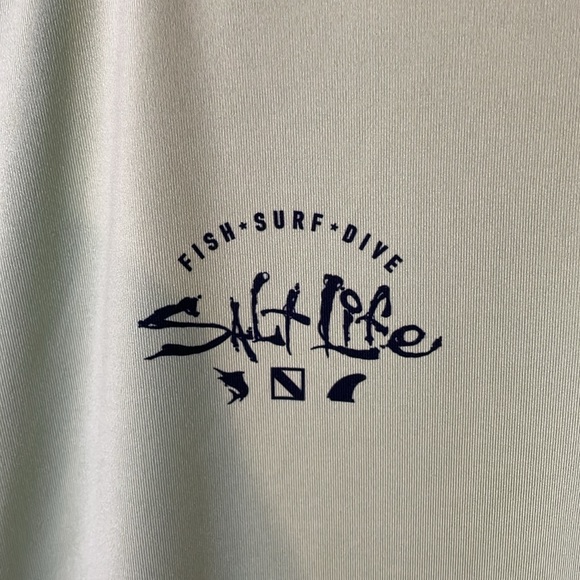 Salt Life uvapor slx dry fit long sleeve mint green tee youth size large - Picture 6 of 16